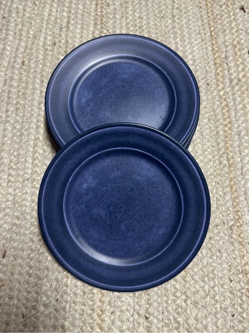 NEW 6 Threshold Navy Blue Lancashire Melamine Dinner Plates